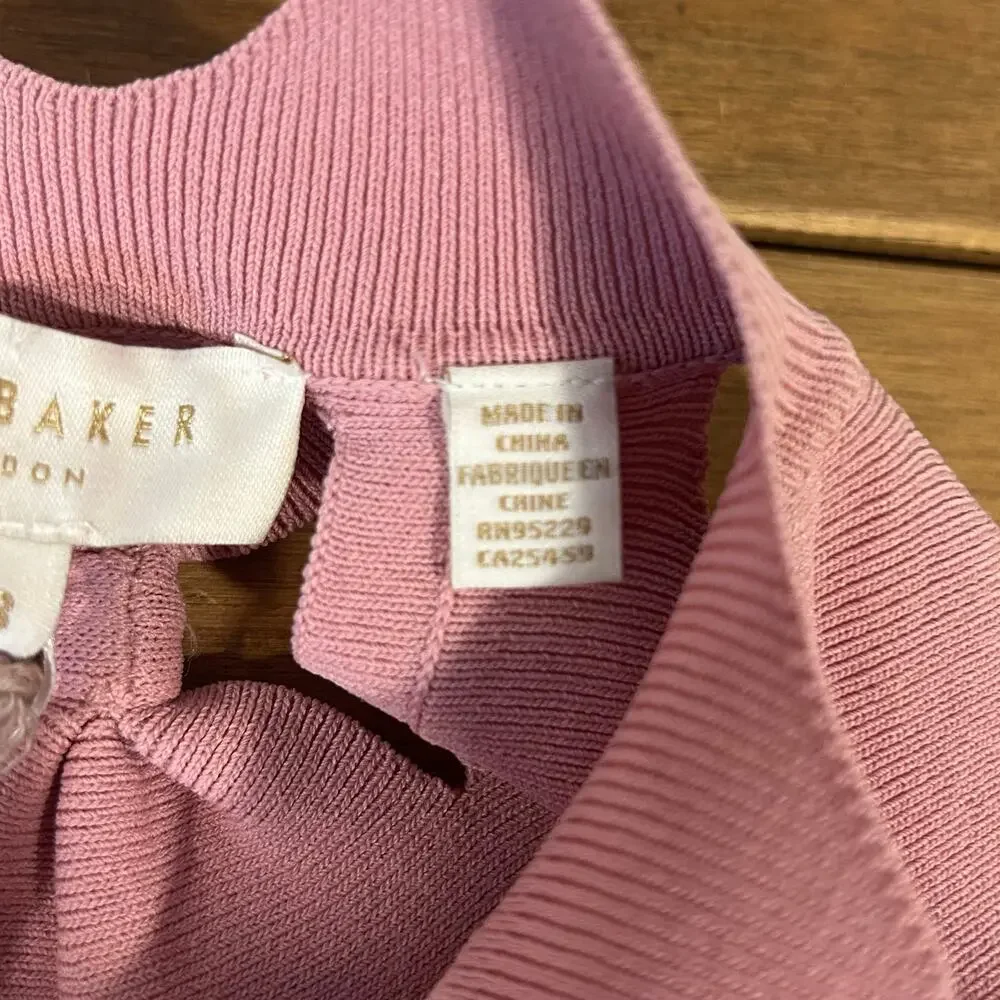 Ted Baker Pink Scalloped Blouse - Picture 7 of 10